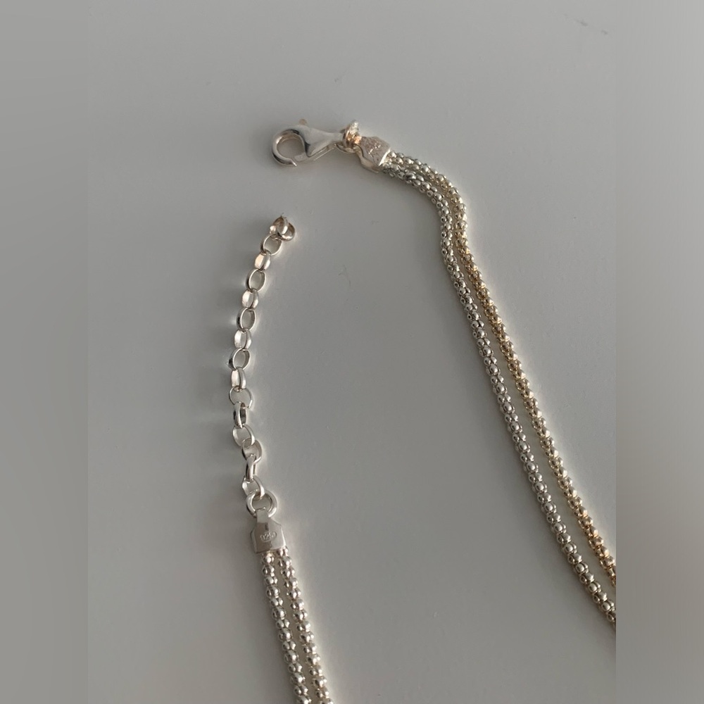 Faux Pearl Silver Necklace - Picture 2 of 5